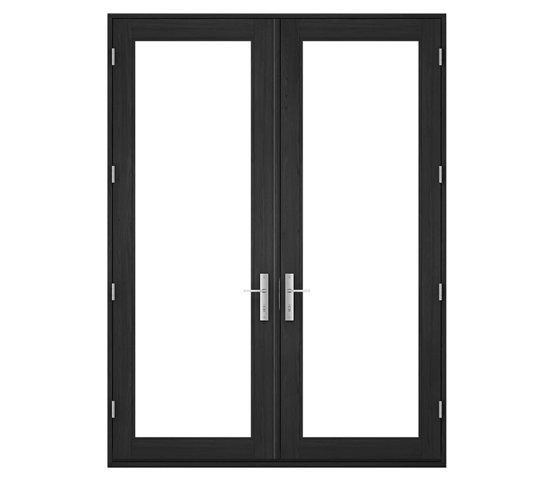 Pella Reserve Contemporary Wood Hinged Patio Door in Great Falls